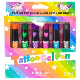 Tatuerings Gel Pennor med Stenciler