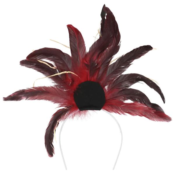 Voodoo Diadem med Fjädrar/Dödskalle