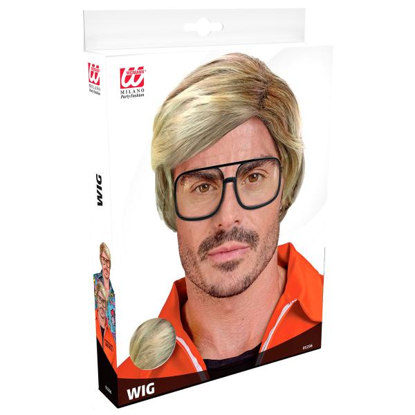 Kort Peruk med Snedbena Blond