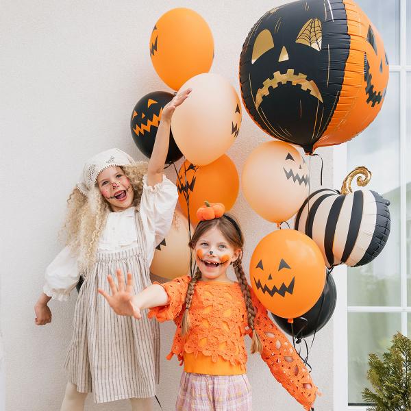 Folieballong Pumpor Orange/Svart