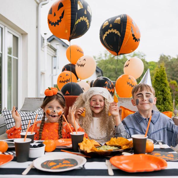 Folieballong Pumpor Orange/Svart