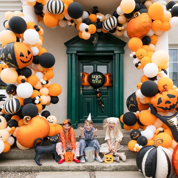 Folieballong Pumpor Orange/Svart