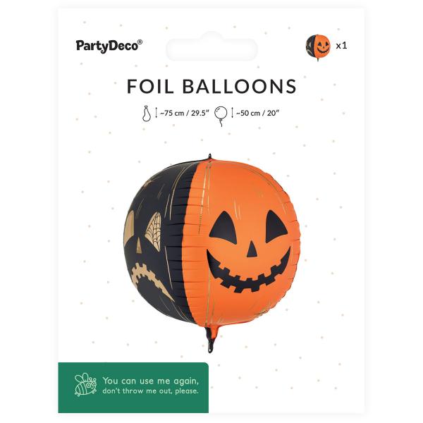Folieballong Pumpor Orange/Svart