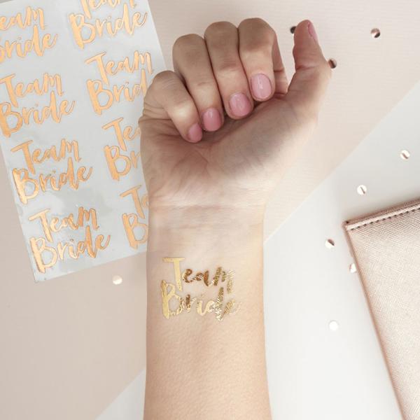 Team Bride Roseguld Tatueringar