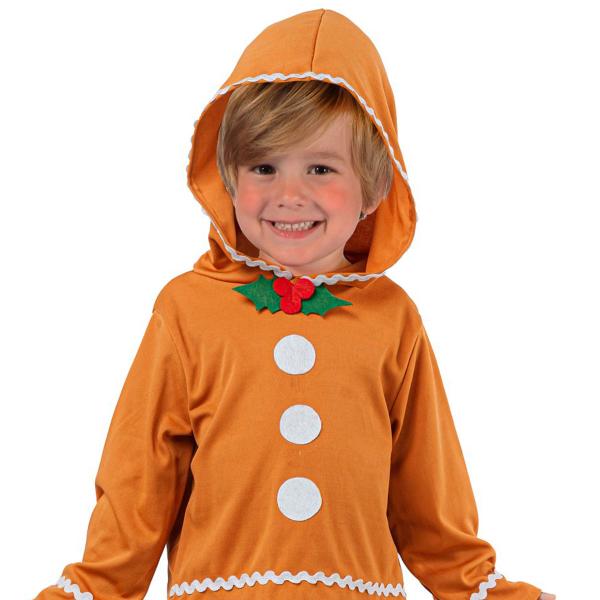 Pepparkaksgubbe Maskeraddräkt Barn 3-4 år