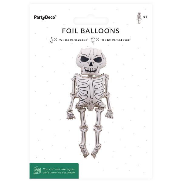 Folieballong Skelett