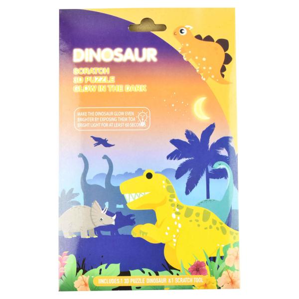 3D Skrappussel Dinosaurie