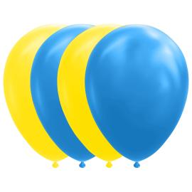 Ballongmix Bl&aring;/Gul 10-pack
