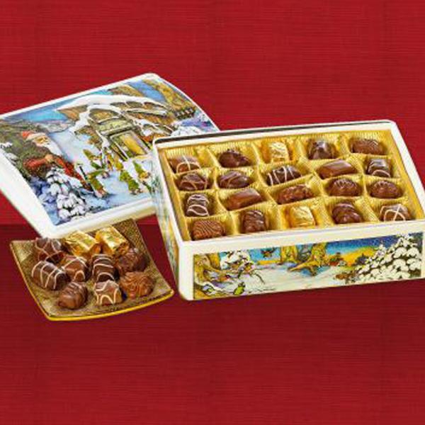 Chokladask med Julmotiv