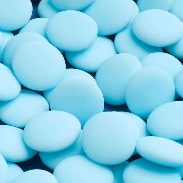 Chokladdragéer Runda Ljusblå