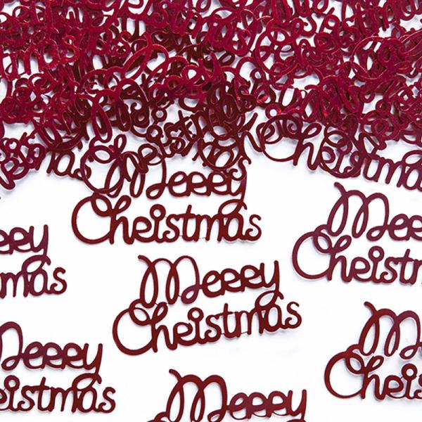 Merry Christmas Röd Konfetti
