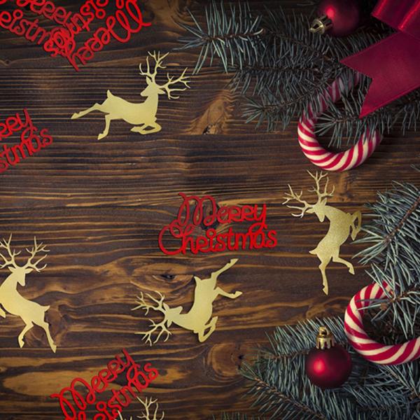 Merry Christmas Röd Konfetti