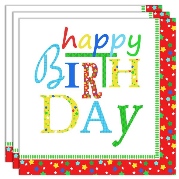 Happy Birthday Servetter Stjärnor