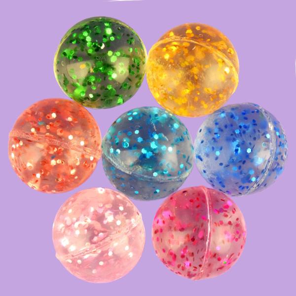 Glitter Studsbollar Små