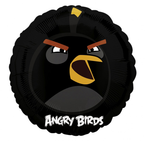 Angry Birds Svart Folieballong