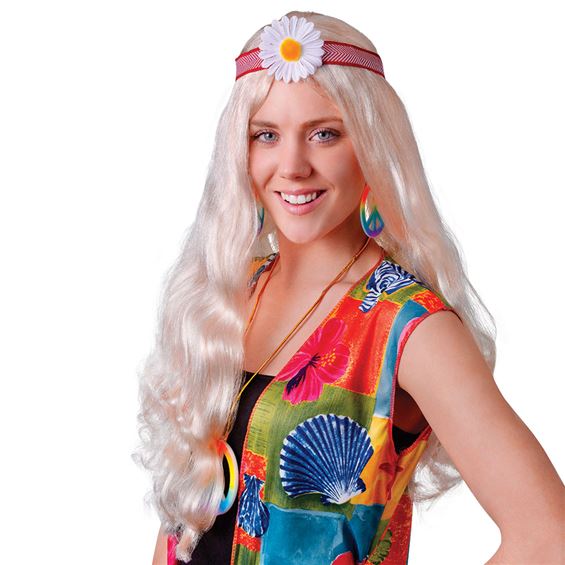 Läs mer om Hippieperuk Lång Blond