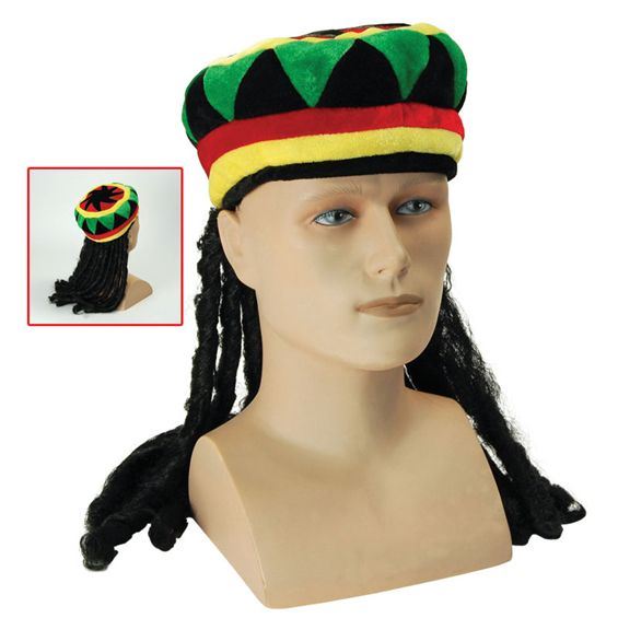 Läs mer om Rasta Mössa med Dreadlocks