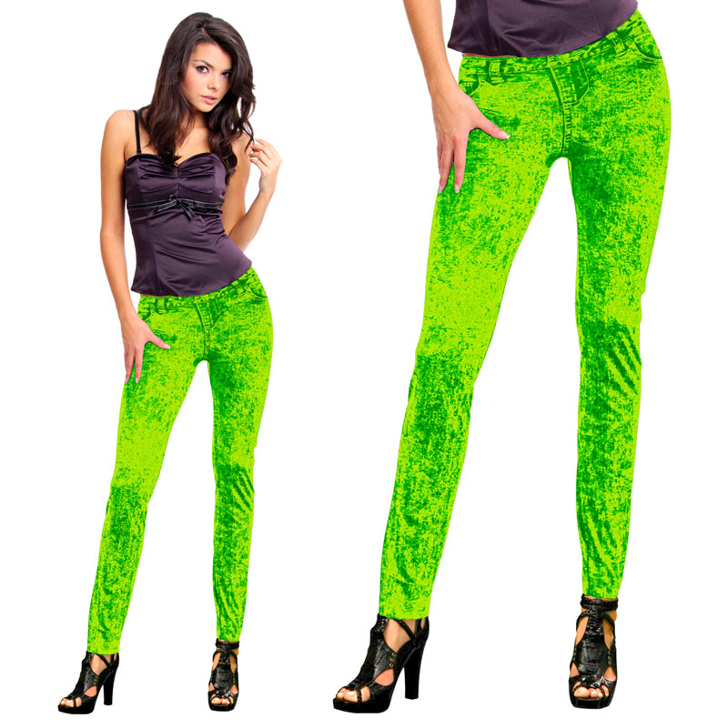 Läs mer om Jeans Leggings Neongröna