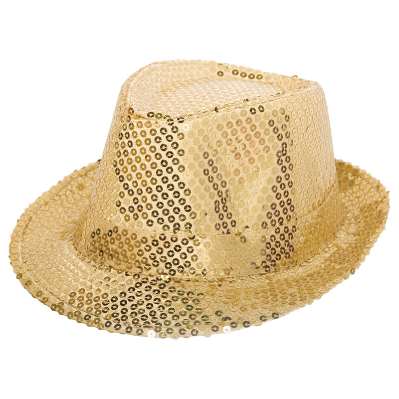 Trilby Hatt Guldpaljetter