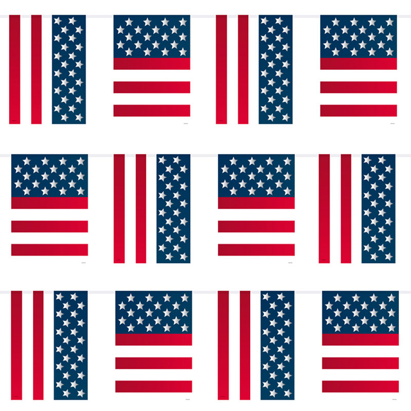 Läs mer om USA Flagga Girlang
