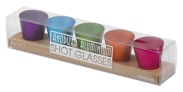 Aluminium Shotglas 5-Pack