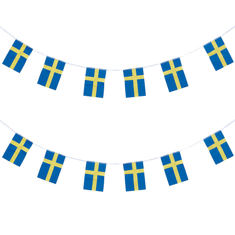 Läs mer om Sverige Flagga Girlang
