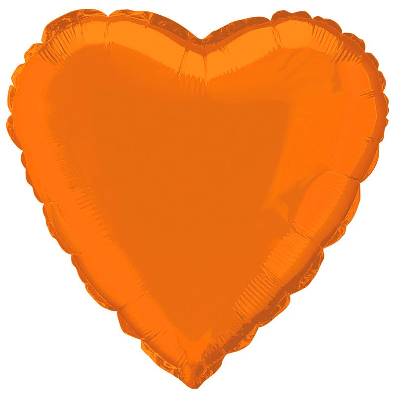 Läs mer om Folieballong Hjärta Orange