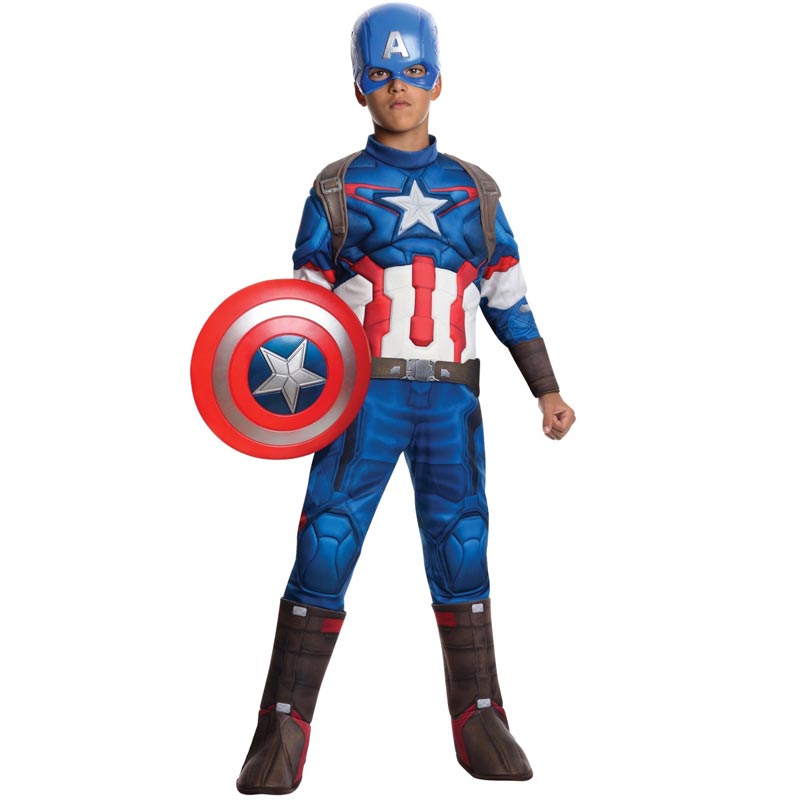 Captain America Dräkt Barn Deluxe