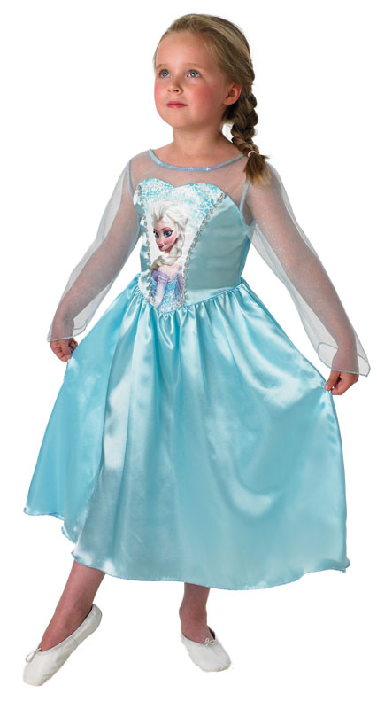 Frost Elsa Barn Maskeraddräkt (Small (3-4 år))