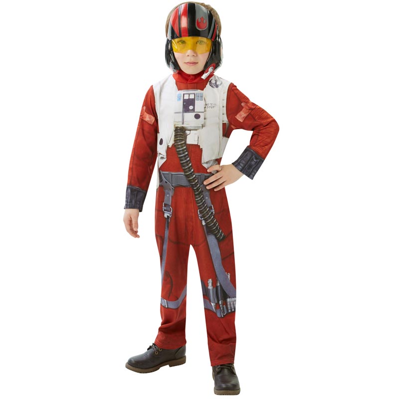 Star Wars Poe Dameron Barn Maskeraddräkt (Medium)