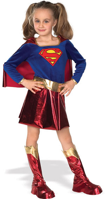 Supergirl Deluxe Barn Maskeraddräkt (Small)
