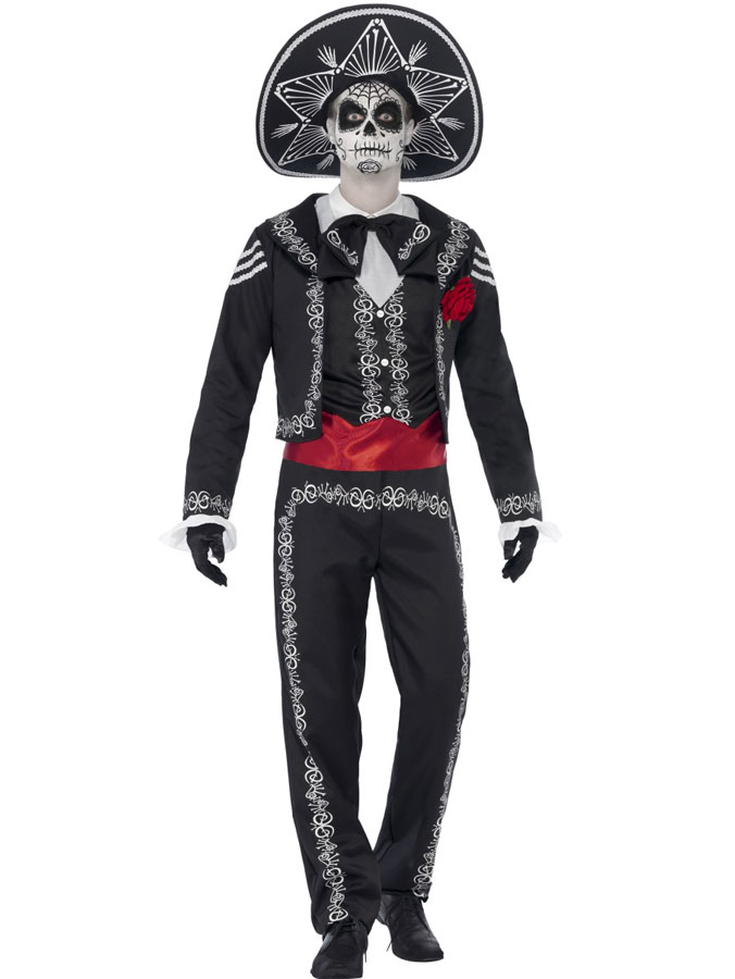 Läs mer om Day of The Dead Kostym Senor Bones Maskeraddräkt