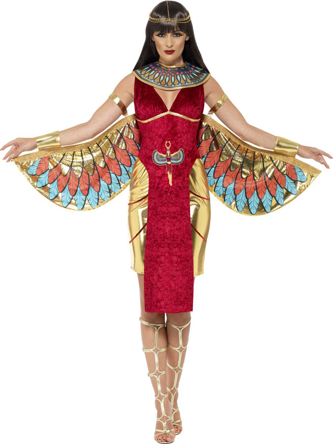 Gudinna Egyptisk Klänning Maskeraddräkt (Small (str. 36-38))