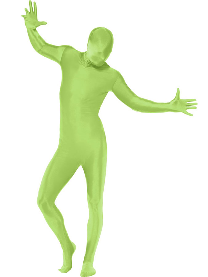 Morphsuit Grön Maskeraddräkt med Väska (Medium)