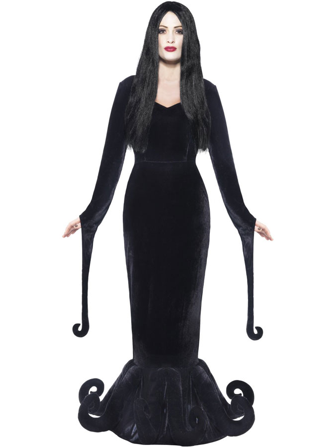 Morticia Addams Klänning Maskeraddräkt (Small)