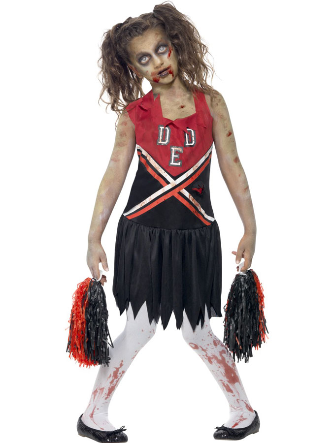 Zombie Cheerleader Dräkt Barn (Medium (7-9 år))