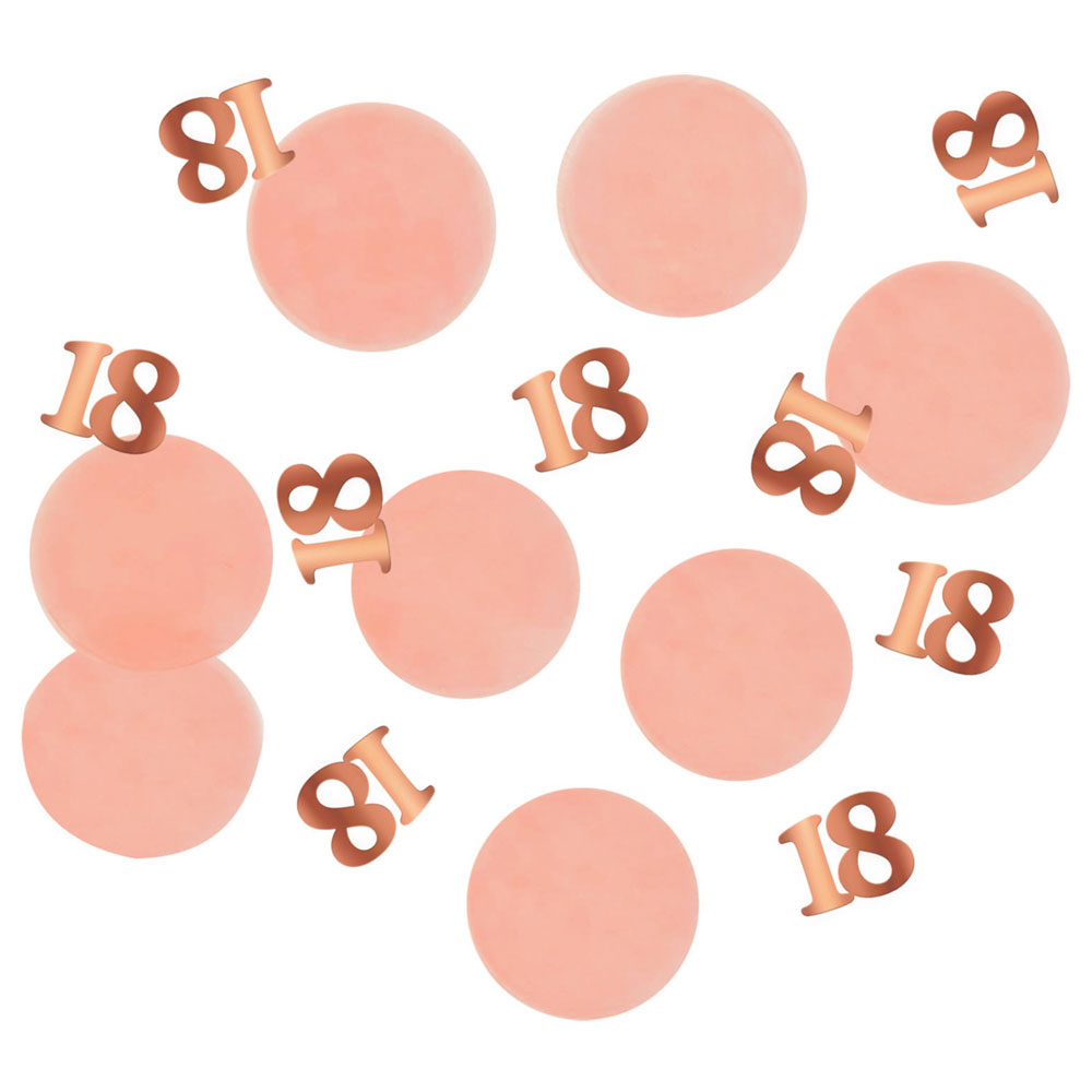 18-års Konfetti Ljusrosa & Roséguld