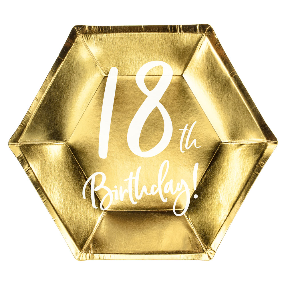 18th Birthday Assietter Guld