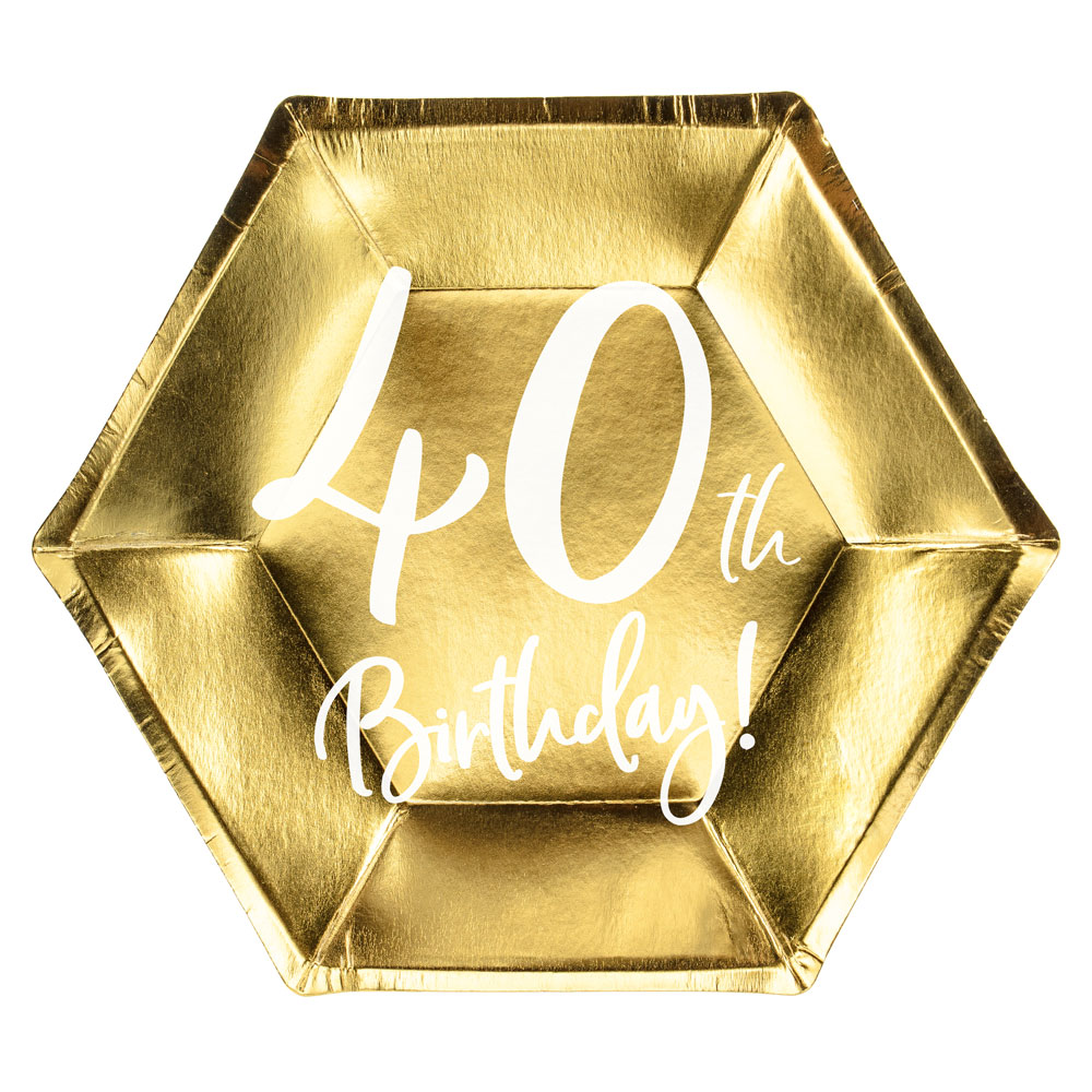 Läs mer om 40th Birthday Assietter Guld