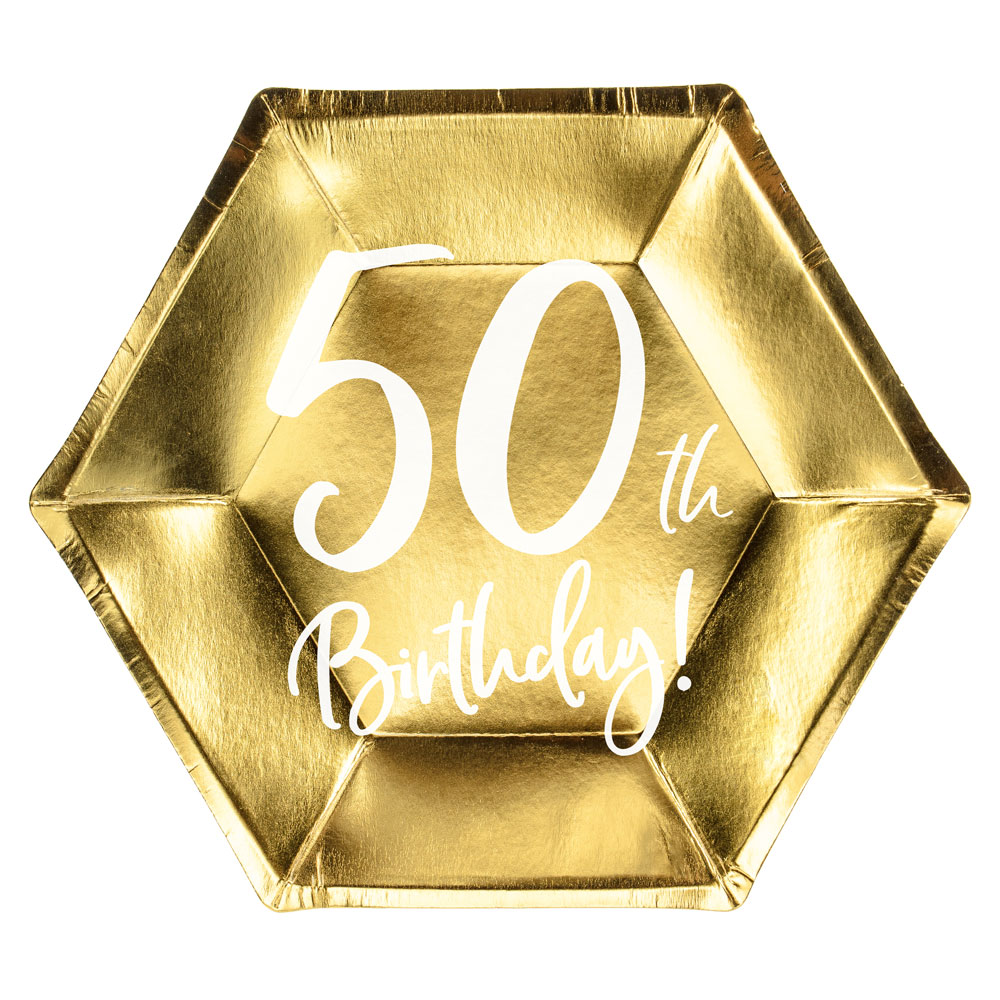 Läs mer om 50th Birthday Assietter Guld