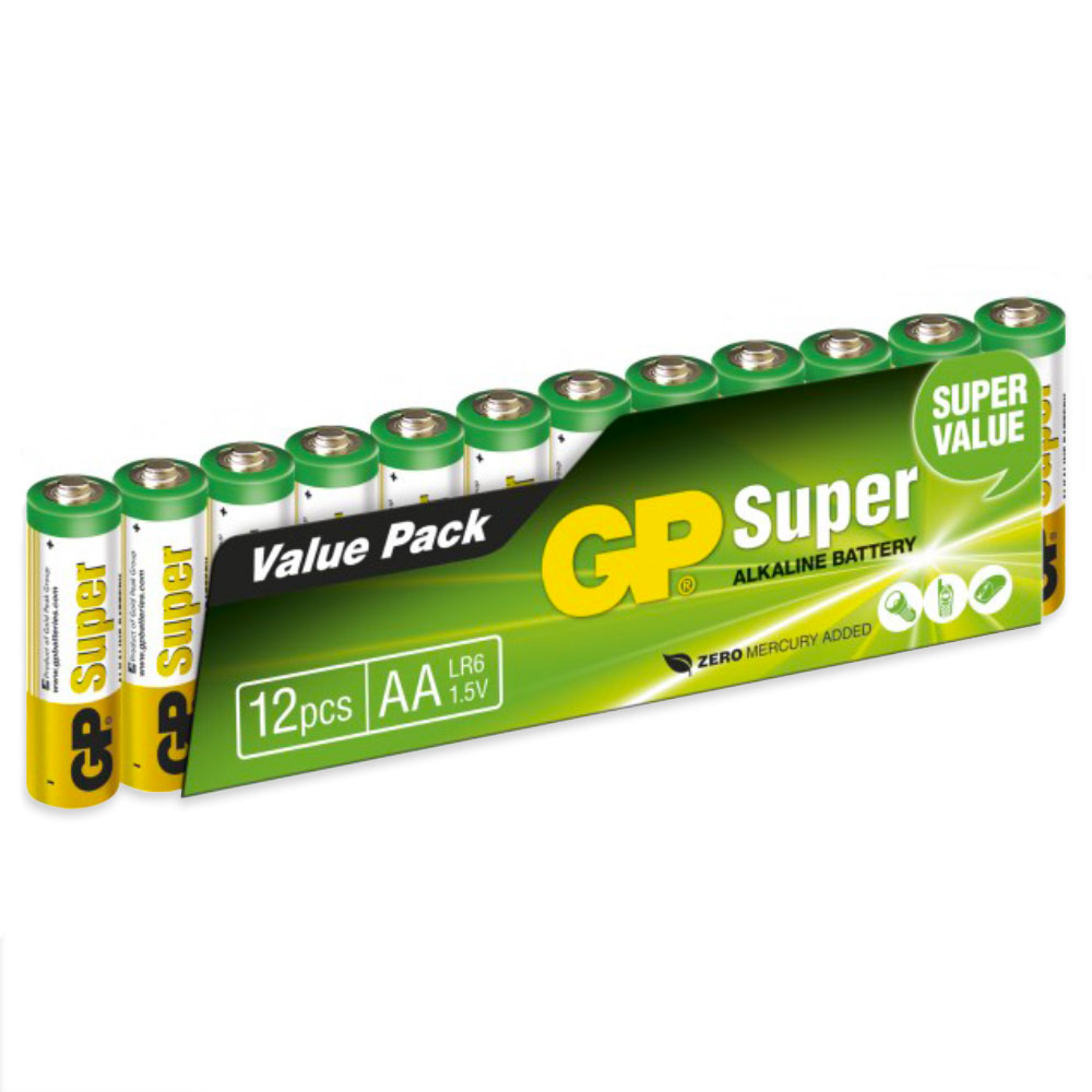 AA-Batterier 12-pack GP Super Alkaline