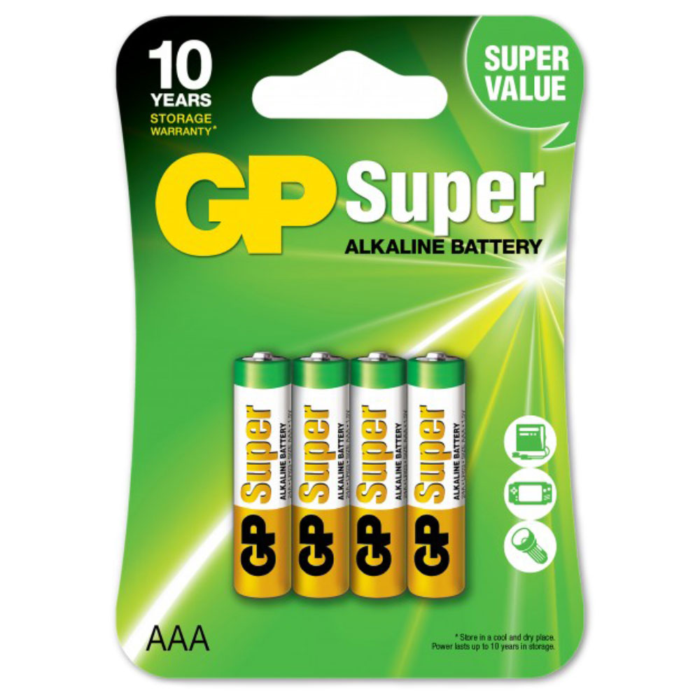 Läs mer om AAA-Batterier 4-pack GP Super Alkaline