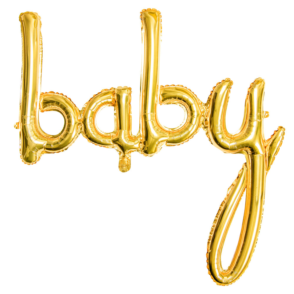 Läs mer om Baby Guld Folieballong