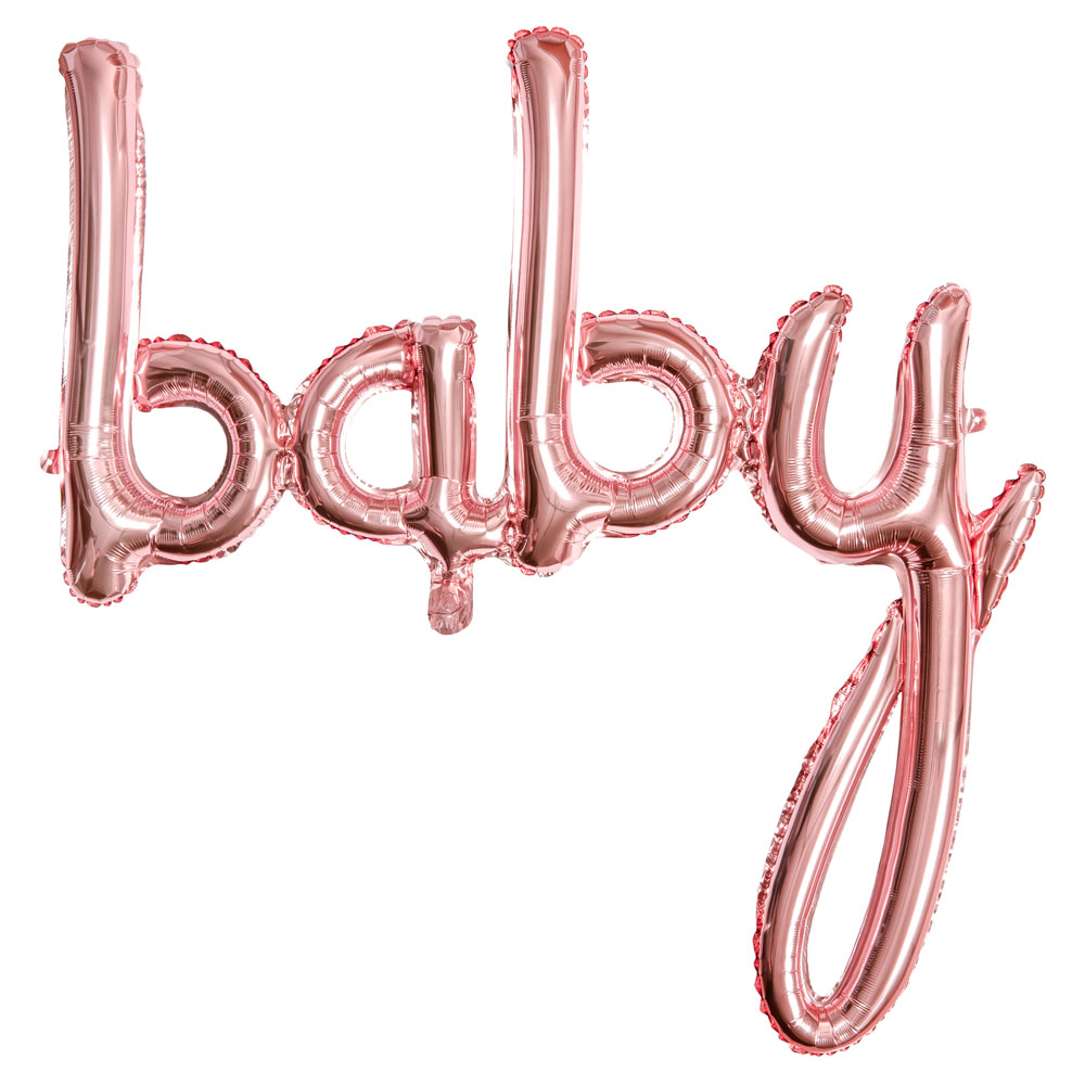 Läs mer om Baby Rosa Folieballong