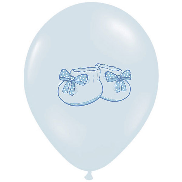 Läs mer om Baby Shower Ballonger Barnsocka Blå