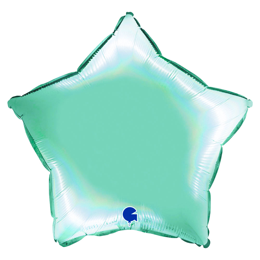 Läs mer om Ballong Stjärna Holografisk Platinum Tiffany