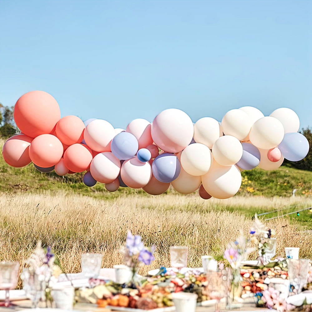 Läs mer om Ballongbåge Kit Rosa/Kornblå/Peach