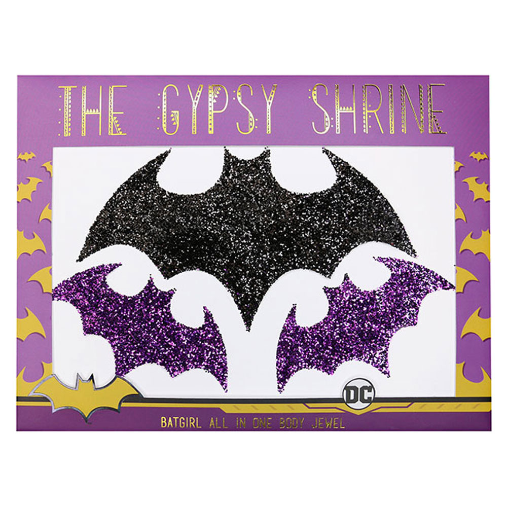 Läs mer om Batgirl Glittriga Kropps Stickers