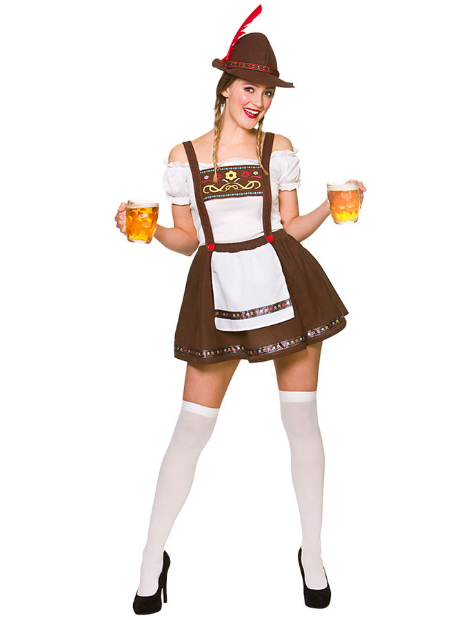 Beer Maid Oktoberfest Dräkt (X-Small (Strl. 34-36))