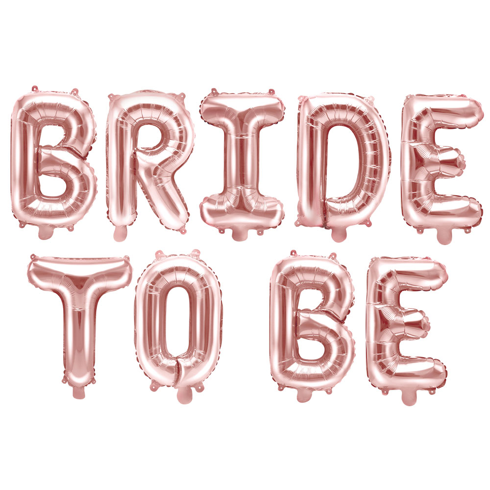 Läs mer om Bride To Be Bokstavsballonger Roséguld